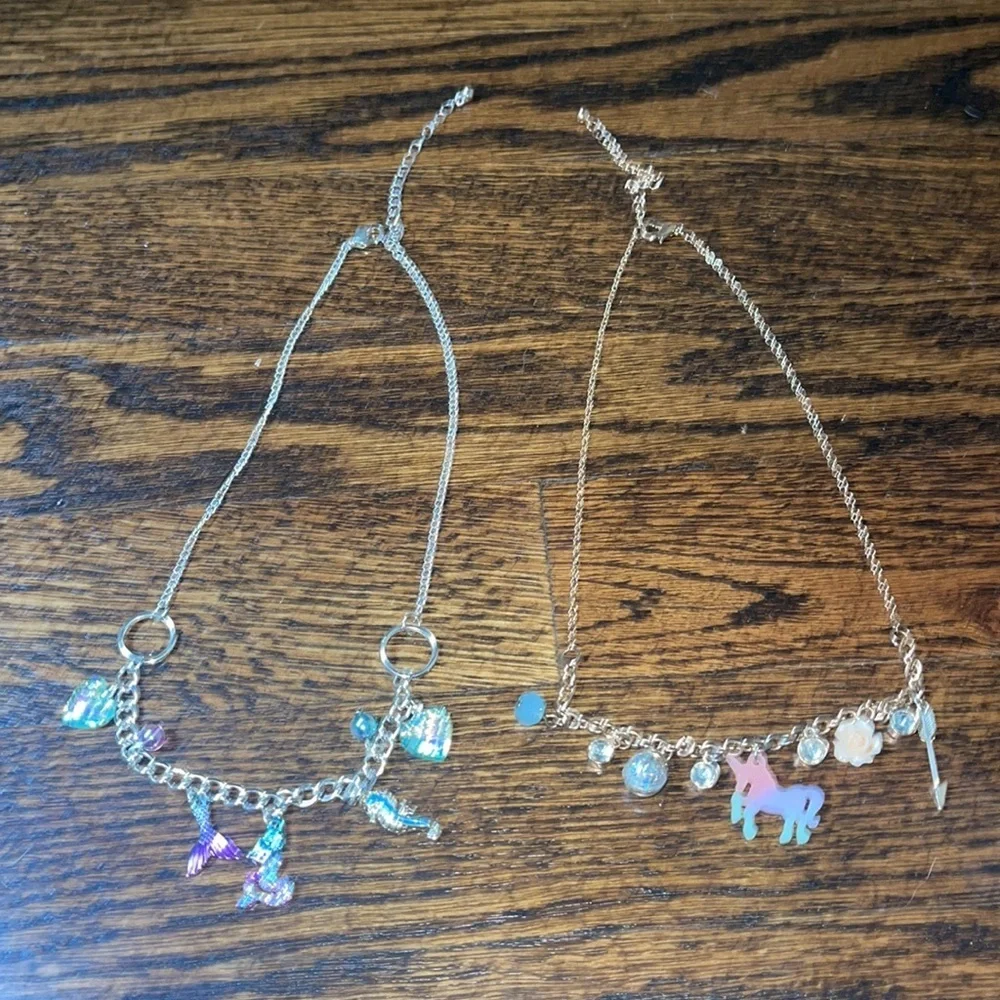 Two charm necklaces for little girl